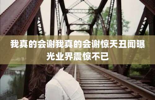 我真的会谢我真的会谢惊天丑闻曝光业界震惊不已