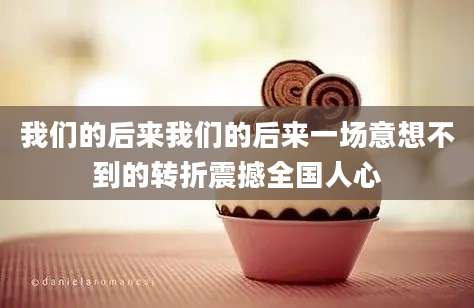 我们的后来我们的后来一场意想不到的转折震撼全国人心
