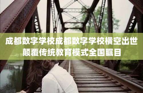 成都数字学校成都数字学校横空出世颠覆传统教育模式全国瞩目