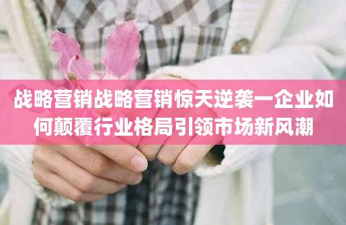 战略营销战略营销惊天逆袭一企业如何颠覆行业格局引领市场新风潮