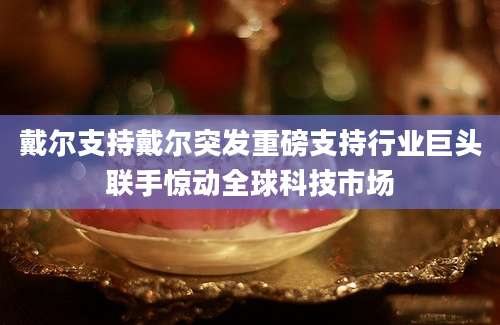 戴尔支持戴尔突发重磅支持行业巨头联手惊动全球科技市场