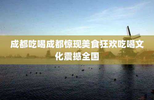 成都吃喝成都惊现美食狂欢吃喝文化震撼全国