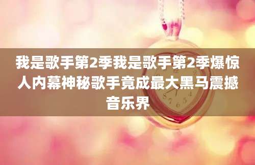 我是歌手第2季我是歌手第2季爆惊人内幕神秘歌手竟成最大黑马震撼音乐界