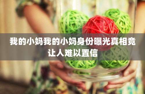 我的小妈我的小妈身份曝光真相竟让人难以置信