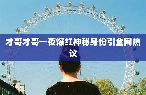 才哥才哥一夜爆红神秘身份引全网热议