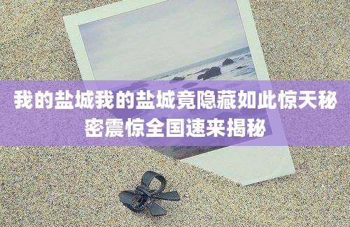 我的盐城我的盐城竟隐藏如此惊天秘密震惊全国速来揭秘