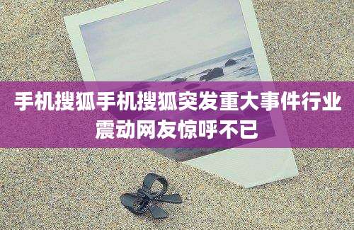 手机搜狐手机搜狐突发重大事件行业震动网友惊呼不已