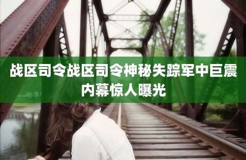 战区司令战区司令神秘失踪军中巨震内幕惊人曝光