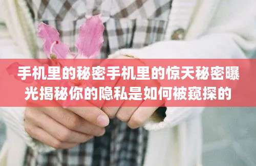 手机里的秘密手机里的惊天秘密曝光揭秘你的隐私是如何被窥探的