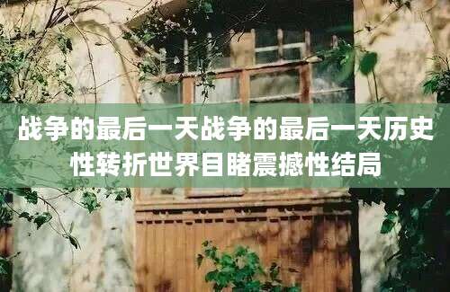 战争的最后一天战争的最后一天历史性转折世界目睹震撼性结局