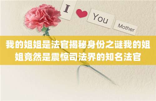 我的姐姐是法官揭秘身份之谜我的姐姐竟然是震惊司法界的知名法官