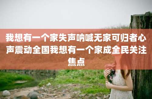 我想有一个家失声呐喊无家可归者心声震动全国我想有一个家成全民关注焦点