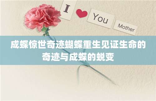成蝶惊世奇迹蝴蝶重生见证生命的奇迹与成蝶的蜕变