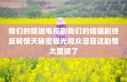 我们的婚姻电视剧我们的婚姻剧终反转惊天秘密曝光观众泪目这剧情太震撼了