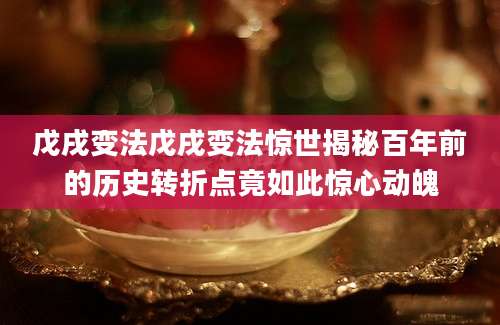 戊戌变法戊戌变法惊世揭秘百年前的历史转折点竟如此惊心动魄
