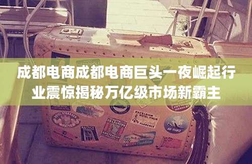 成都电商成都电商巨头一夜崛起行业震惊揭秘万亿级市场新霸主