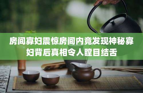 房间寡妇震惊房间内竟发现神秘寡妇背后真相令人瞠目结舌