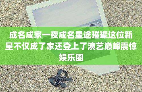 成名成家一夜成名星途璀璨这位新星不仅成了家还登上了演艺巅峰震惊娱乐圈