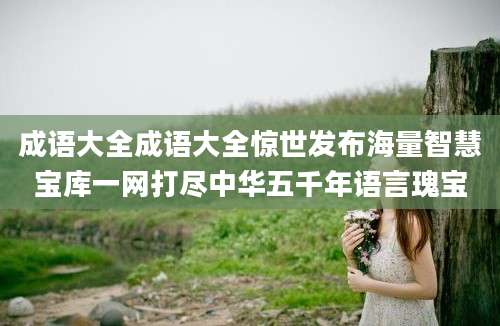 成语大全成语大全惊世发布海量智慧宝库一网打尽中华五千年语言瑰宝