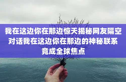 我在这边你在那边惊天揭秘网友隔空对话我在这边你在那边的神秘联系竟成全球焦点