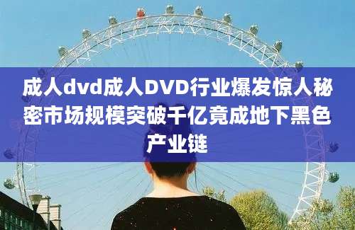 成人dvd成人DVD行业爆发惊人秘密市场规模突破千亿竟成地下黑色产业链