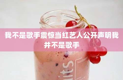 我不是歌手震惊当红艺人公开声明我并不是歌手