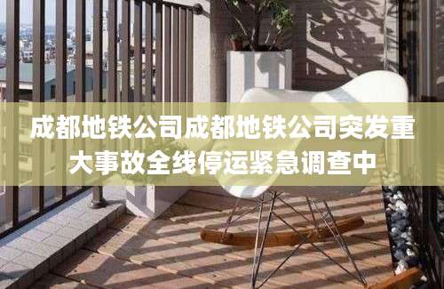 成都地铁公司成都地铁公司突发重大事故全线停运紧急调查中