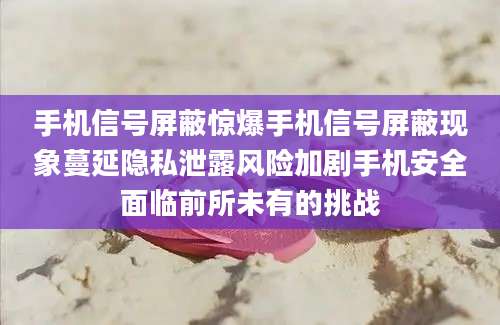 手机信号屏蔽惊爆手机信号屏蔽现象蔓延隐私泄露风险加剧手机安全面临前所未有的挑战