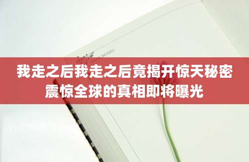 我走之后我走之后竟揭开惊天秘密震惊全球的真相即将曝光