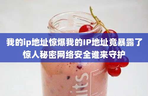 我的ip地址惊爆我的IP地址竟暴露了惊人秘密网络安全谁来守护