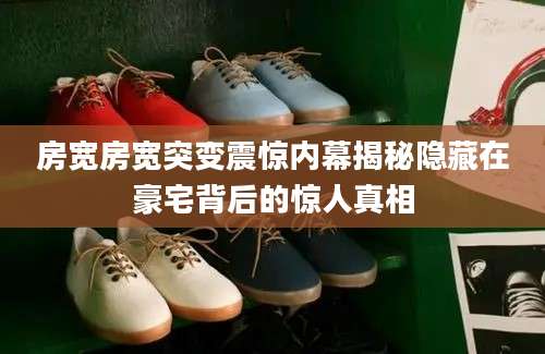 房宽房宽突变震惊内幕揭秘隐藏在豪宅背后的惊人真相