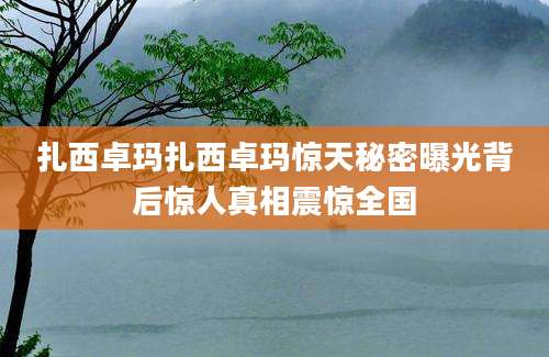 扎西卓玛扎西卓玛惊天秘密曝光背后惊人真相震惊全国