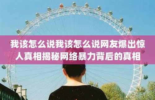 我该怎么说我该怎么说网友爆出惊人真相揭秘网络暴力背后的真相