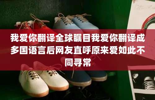 我爱你翻译全球瞩目我爱你翻译成多国语言后网友直呼原来爱如此不同寻常