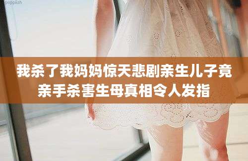 我杀了我妈妈惊天悲剧亲生儿子竟亲手杀害生母真相令人发指