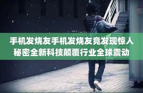 手机发烧友手机发烧友竟发现惊人秘密全新科技颠覆行业全球震动