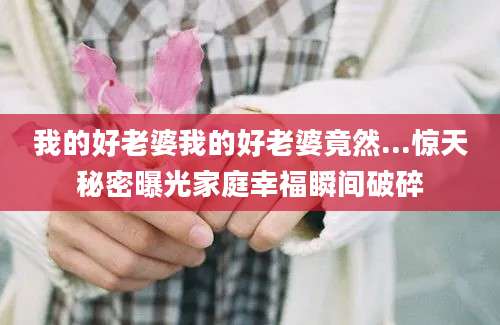 我的好老婆我的好老婆竟然...惊天秘密曝光家庭幸福瞬间破碎