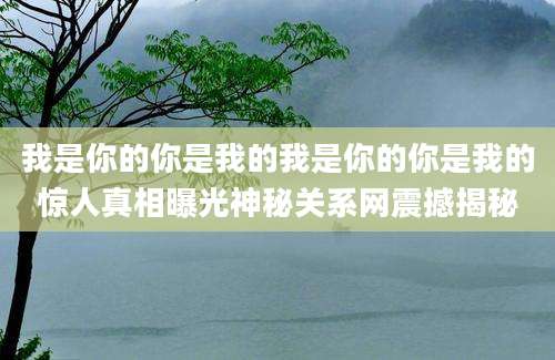我是你的你是我的我是你的你是我的惊人真相曝光神秘关系网震撼揭秘
