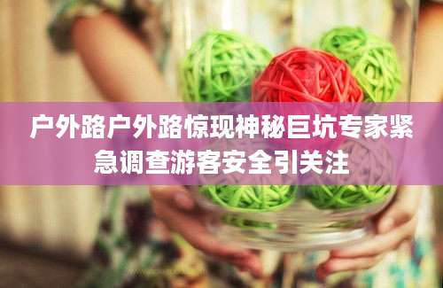 户外路户外路惊现神秘巨坑专家紧急调查游客安全引关注