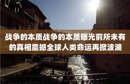 战争的本质战争的本质曝光前所未有的真相震撼全球人类命运再掀波澜