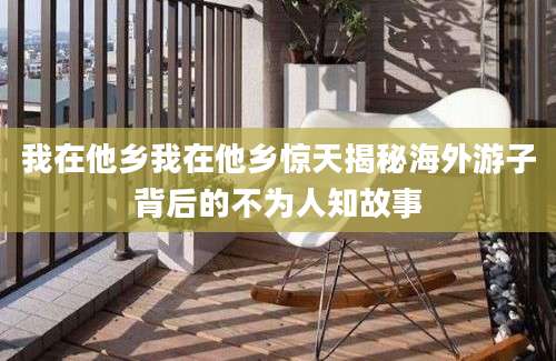 我在他乡我在他乡惊天揭秘海外游子背后的不为人知故事