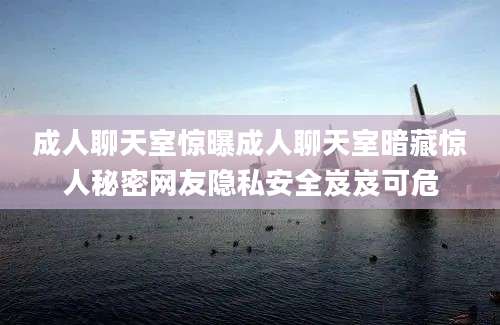 成人聊天室惊曝成人聊天室暗藏惊人秘密网友隐私安全岌岌可危